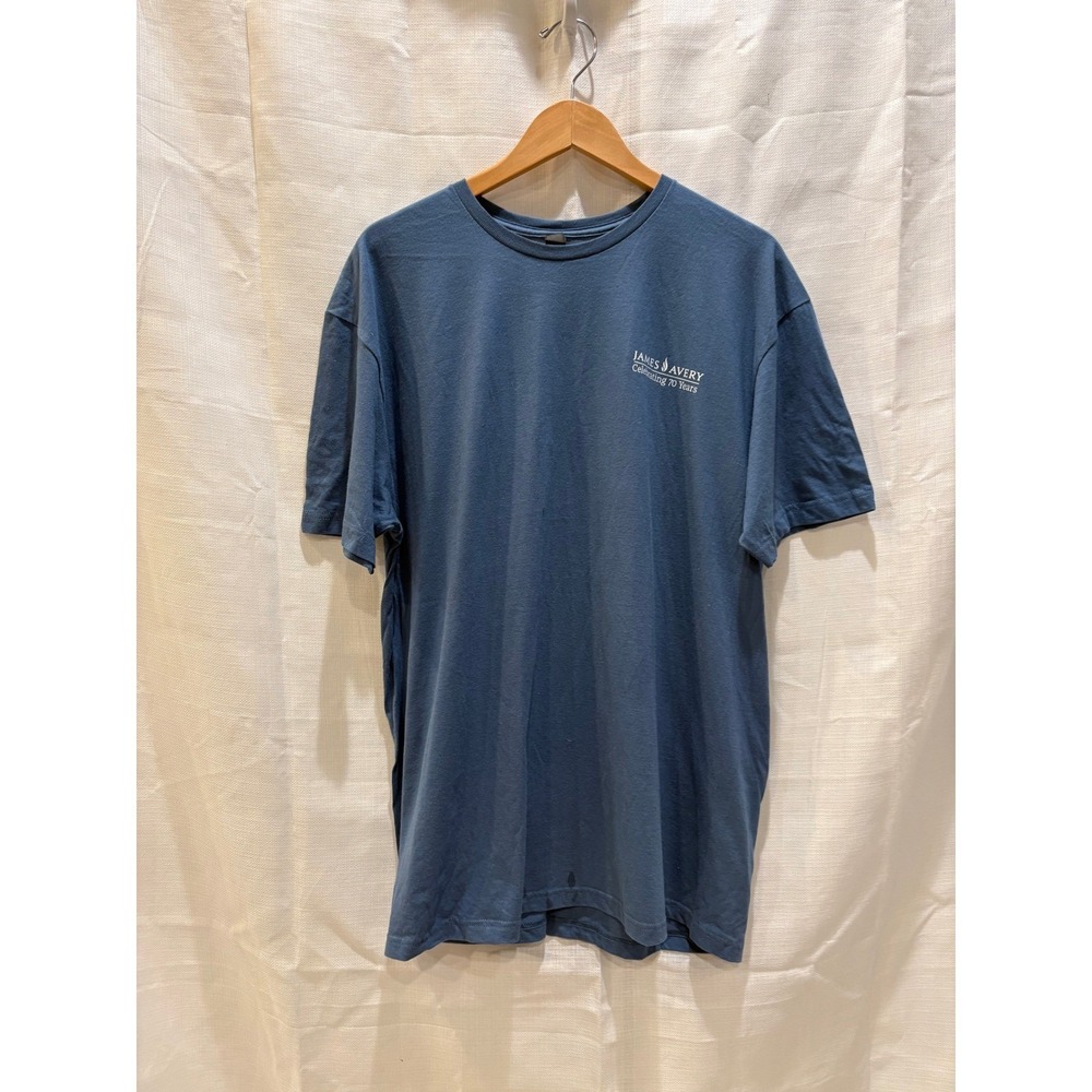 James Avery 70 Years Anniversary T Shirt Blue Gildan XL Crafted with Heart Texas